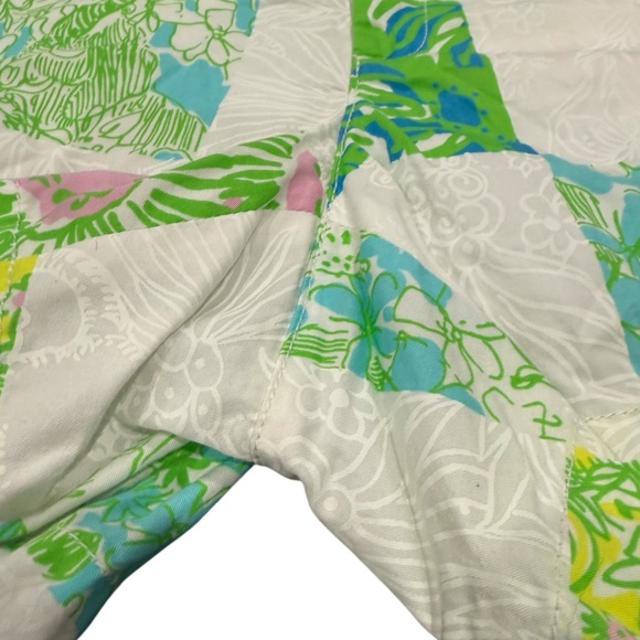 Lilly Pulitzer Womens The Callahan Short JUNGLE LIONESS PATCHWORK Shorts Size 10 - Picture 2 of 6